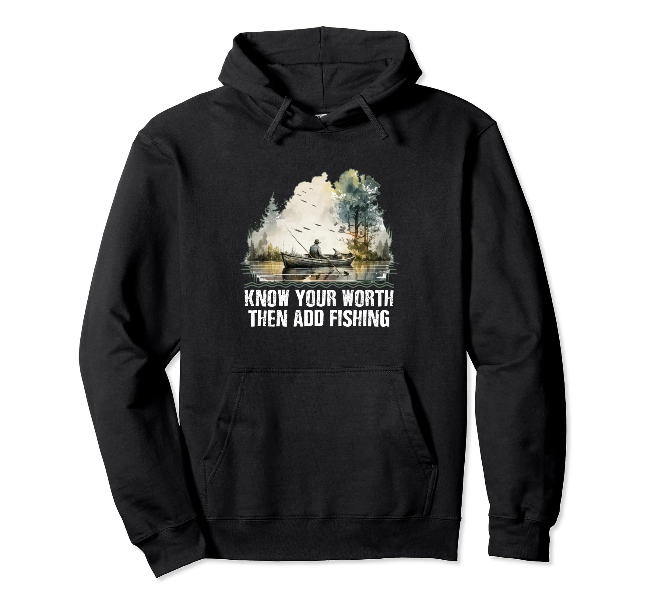 Know Worth Add Fish Self Love Lifestyle Hoodie - Graphic Print Men Women - T-Shirt, Sweatshirt, Hoodie