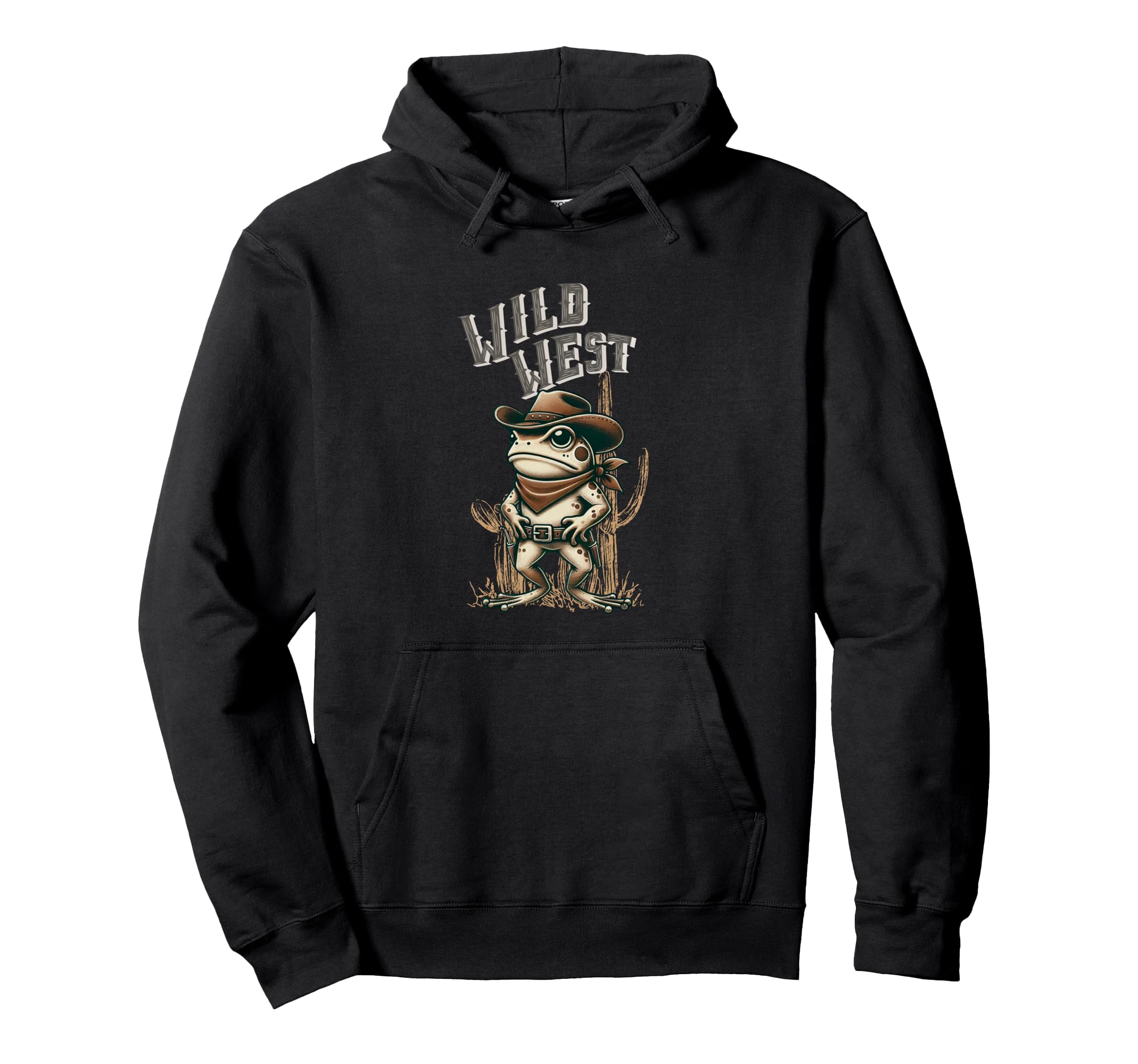 Cowboy Frog Western Frog Cowboy Hoodie - Casual Everyday Wear Men Women - T-Shirt, Sweatshirt, Hoodie