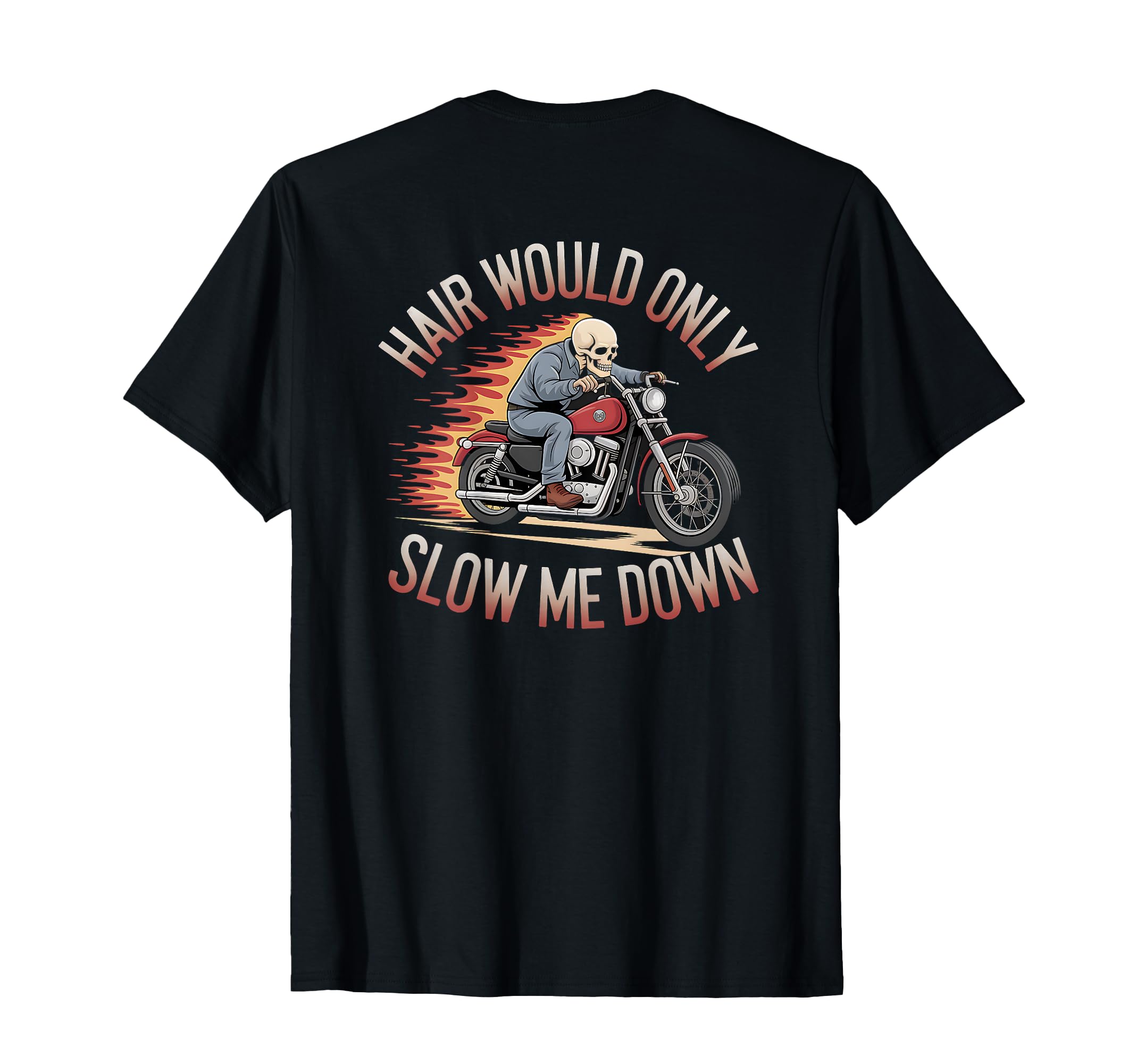 Funny Motorcycle Rider Bald Biker T-Shirt - Casual Everyday Wear Men Women - T-Shirt, Sweatshirt, Hoodie