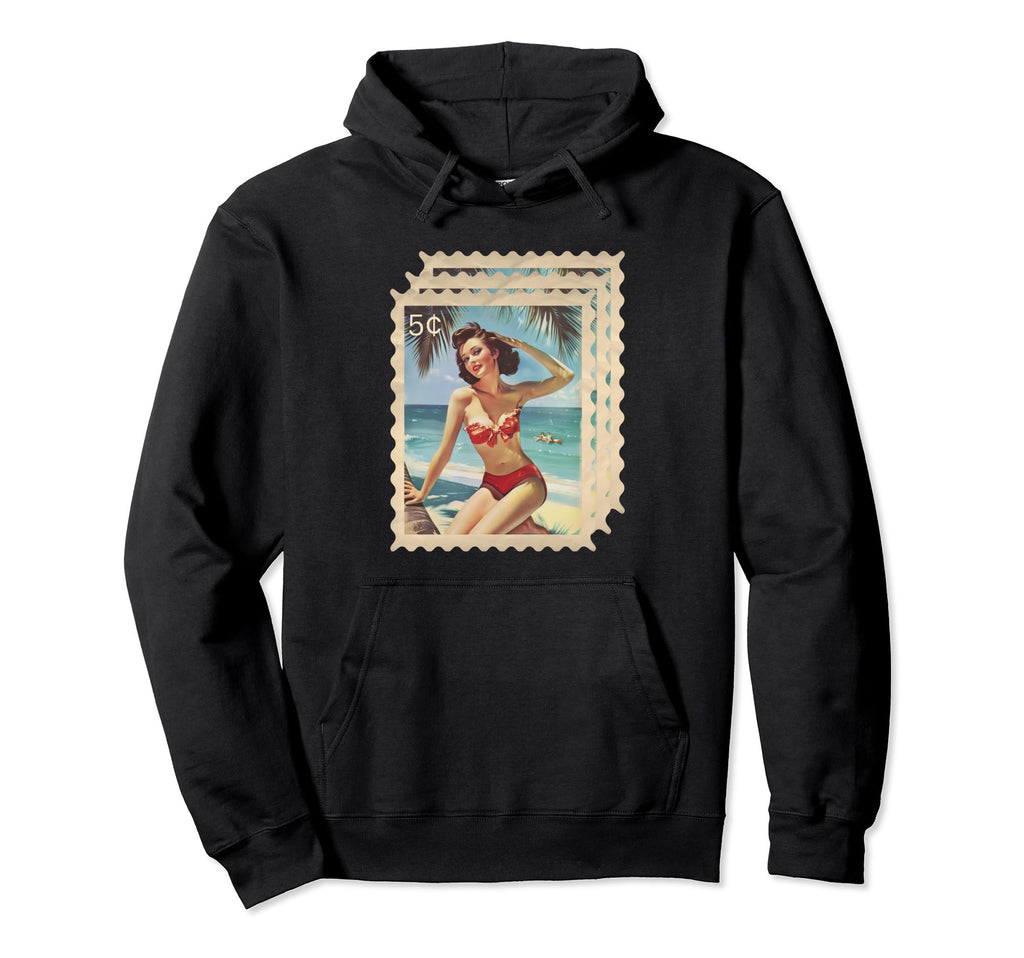Pin Up Stamp Hoodie - Graphic Print for Adults - T-Shirt, Sweatshirt, Hoodie