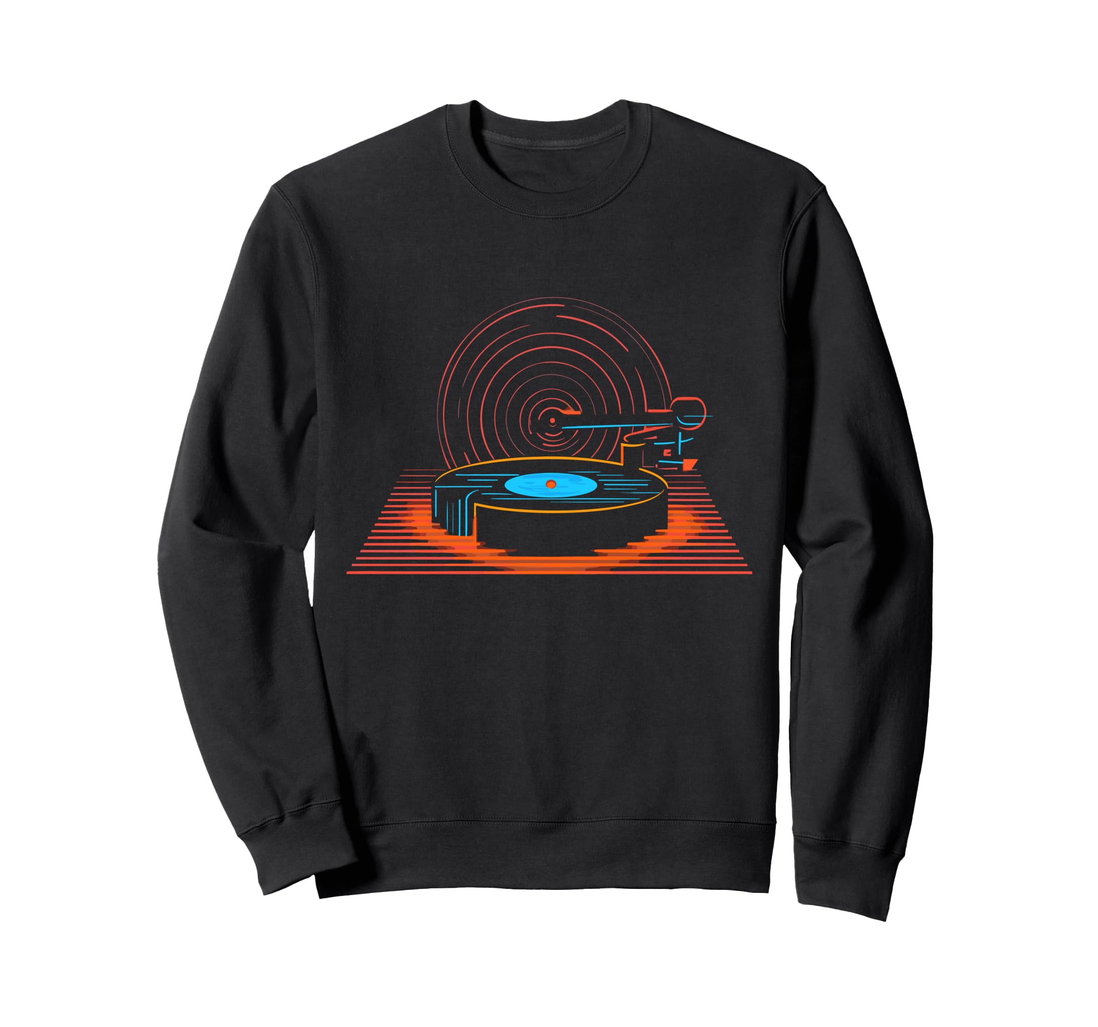 Turntable Vinyl Record Player Sketch Sweatshirt - Streetwear Style Unisex - T-Shirt, Sweatshirt, Hoodie