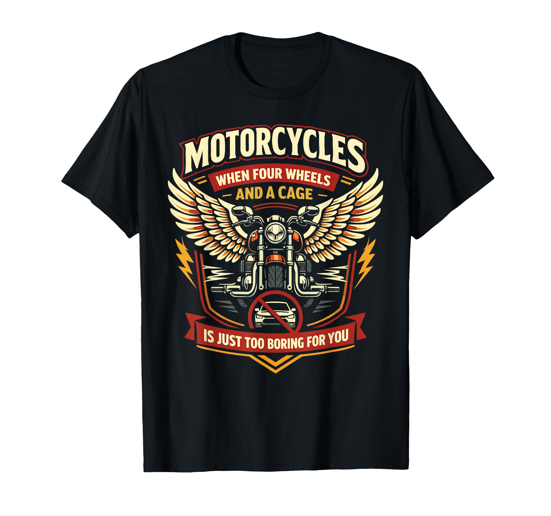 Motorcycle Biker Motorcycles When Four T-Shirt - Graphic Print Men Women - T-Shirt, Sweatshirt, Hoodie