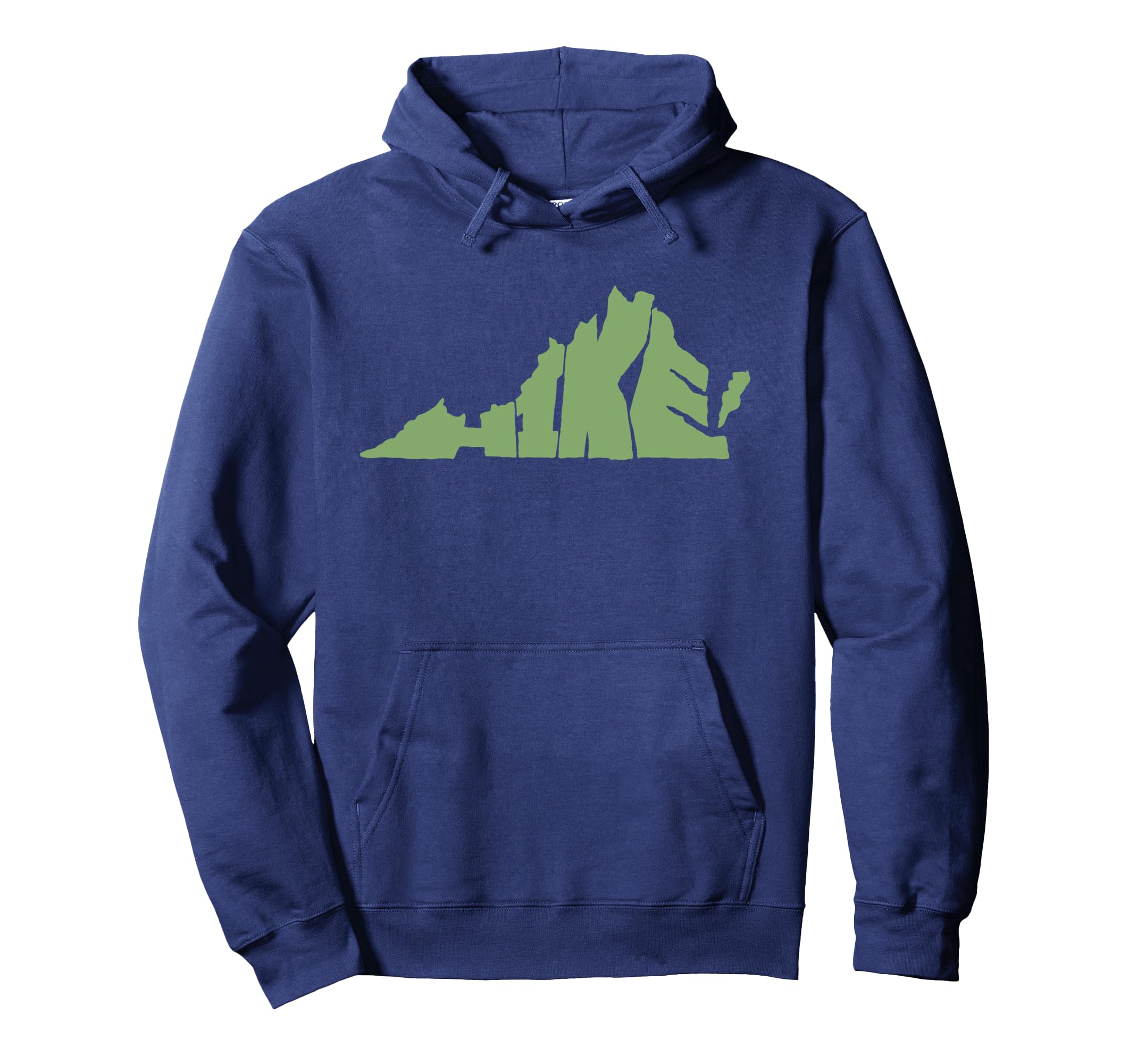 Hike Virginia Outdoor Hiking Typography Hoodie - Graphic Print for Adults - T-Shirt, Sweatshirt, Hoodie
