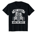 Hot Rods Make Me Happy Car T-Shirt - Trendy Graphic Unisex - T-Shirt, Sweatshirt, Hoodie