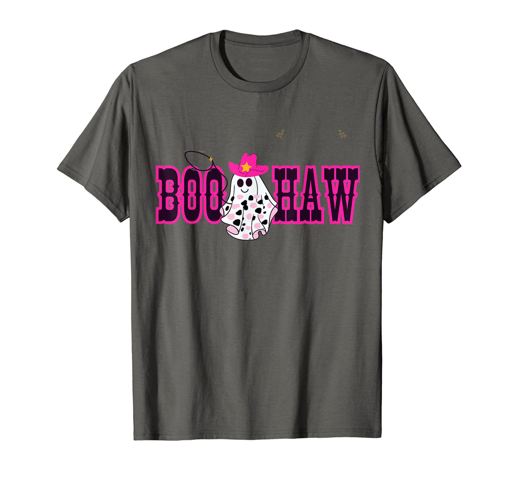Boohaw Ghost Halloween Western Cowgirl T-Shirt - Unique Graphic Unisex - T-Shirt, Sweatshirt, Hoodie