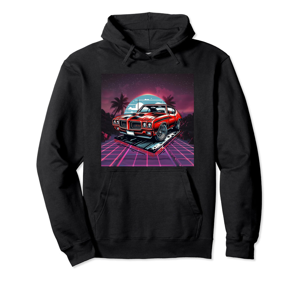 Retrowave Synthwave Aesthetic Hoodie - Casual Everyday Wear for Adults - T-Shirt, Sweatshirt, Hoodie