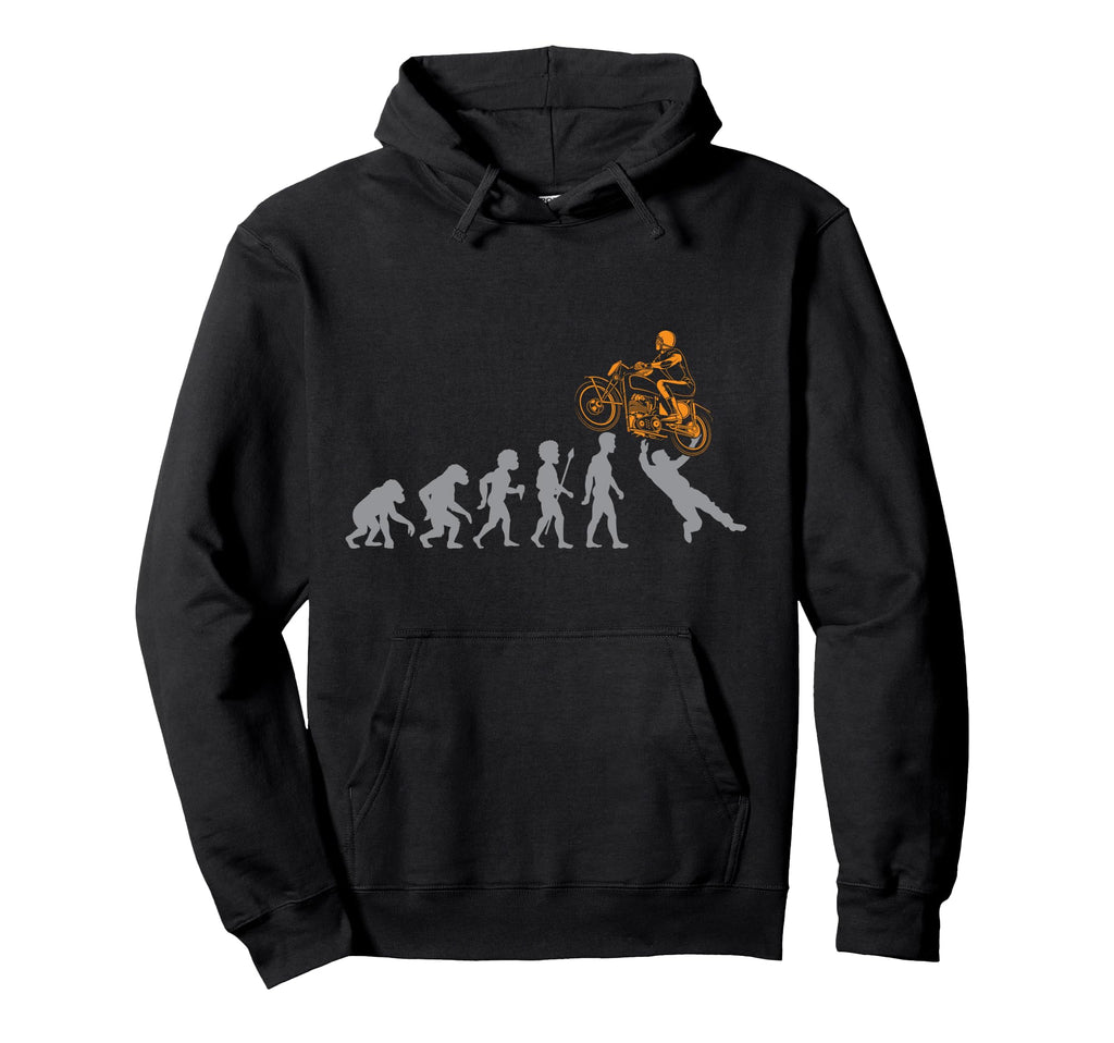 Motorcycle Biker Evolution Hoodie - Aesthetic Graphic Men Women - T-Shirt, Sweatshirt, Hoodie