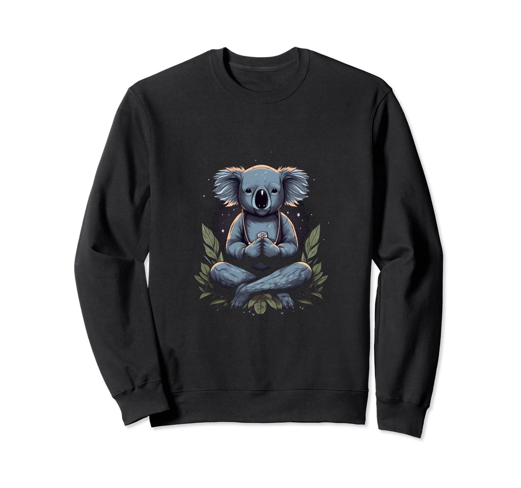 Yoga Koala Meditation Mindfulness Sweatshirt - Unique Graphic Men Women - T-Shirt, Sweatshirt, Hoodie