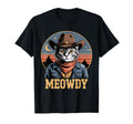 Meowdy Cat Country Western Funny T-Shirt - Unique Graphic for Adults - T-Shirt, Sweatshirt, Hoodie