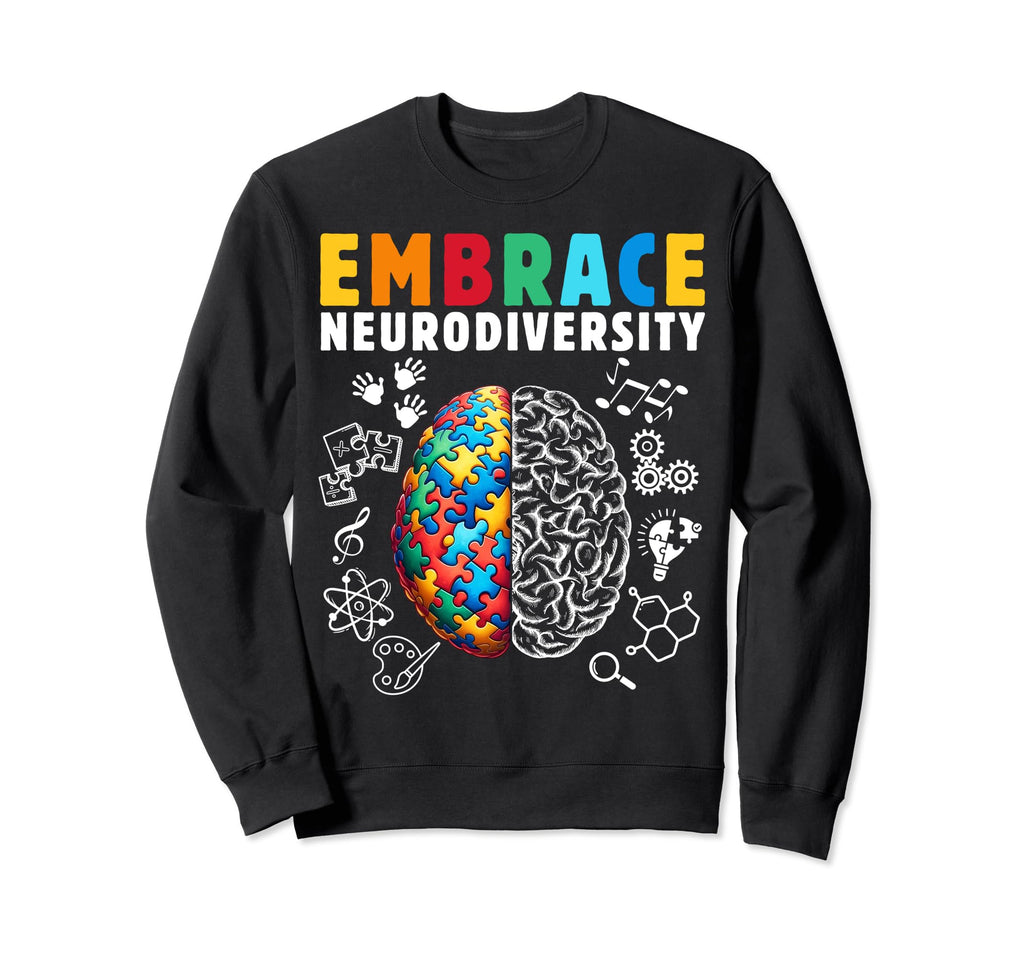 Puzzle Brain Autism Asd Adhd Sweatshirt - Casual Everyday Wear Men Women - T-Shirt, Sweatshirt, Hoodie