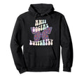 Funny Anti Social Butterfly Club Shy Hoodie - Aesthetic Graphic for Adults - T-Shirt, Sweatshirt, Hoodie