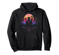 Synthwave Cat Samurai Mediation Hoodie - Aesthetic Graphic Unisex - T-Shirt, Sweatshirt, Hoodie