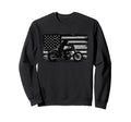 Us Flag Biker Riding Lover Motorcycle Sweatshirt - Novelty Apparel Unisex - T-Shirt, Sweatshirt, Hoodie