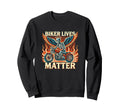 Biker Lives Matter Skeleton Sweatshirt - Aesthetic Graphic for Adults - T-Shirt, Sweatshirt, Hoodie
