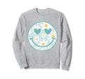 Teal Happy Face Checkered Pattern Sweatshirt - Minimalist Print for Adults - T-Shirt, Sweatshirt, Hoodie
