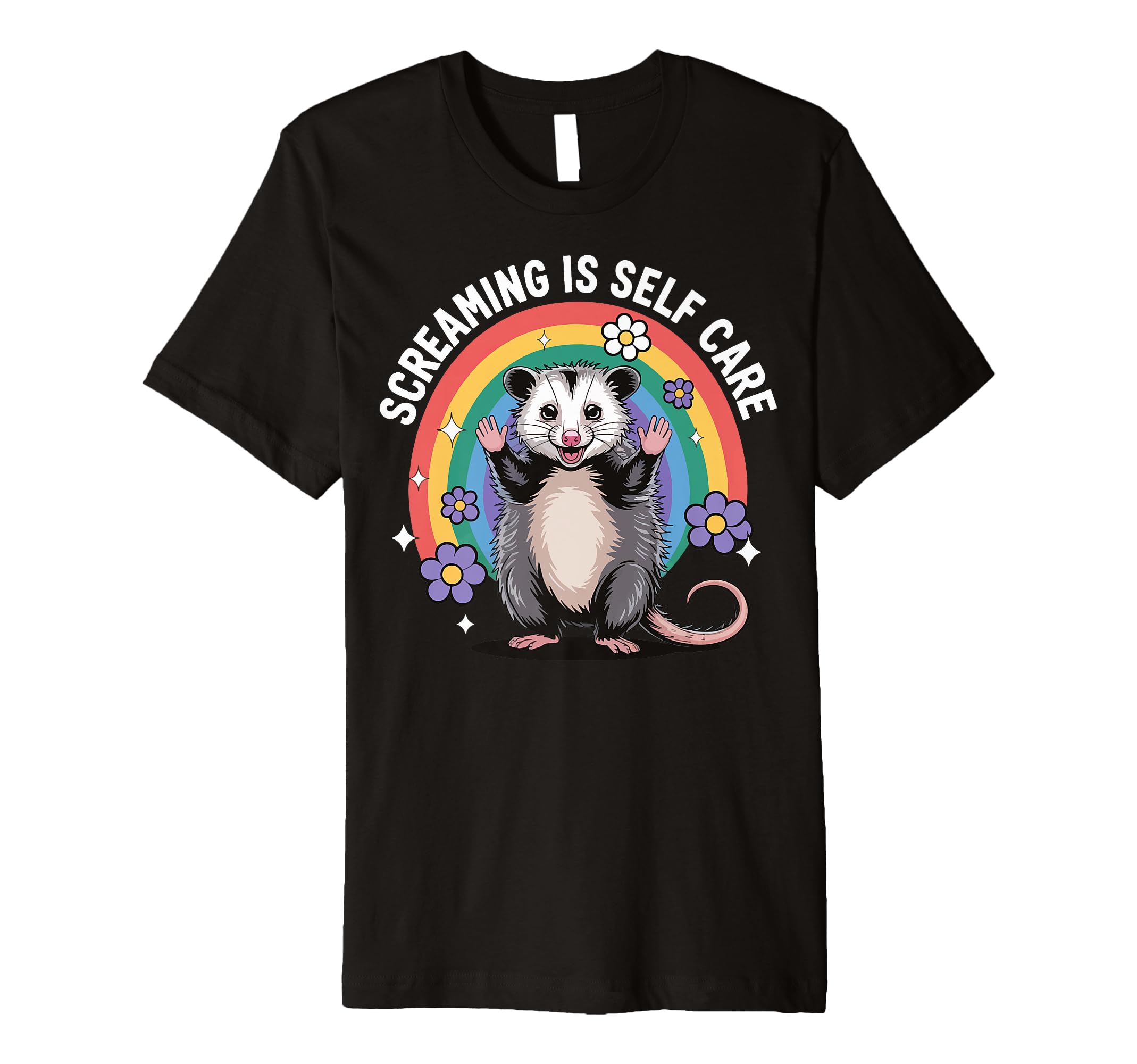 Opossum Therapeutic Screaming Stress T-Shirt - Casual Everyday Wear Unisex - T-Shirt, Sweatshirt, Hoodie