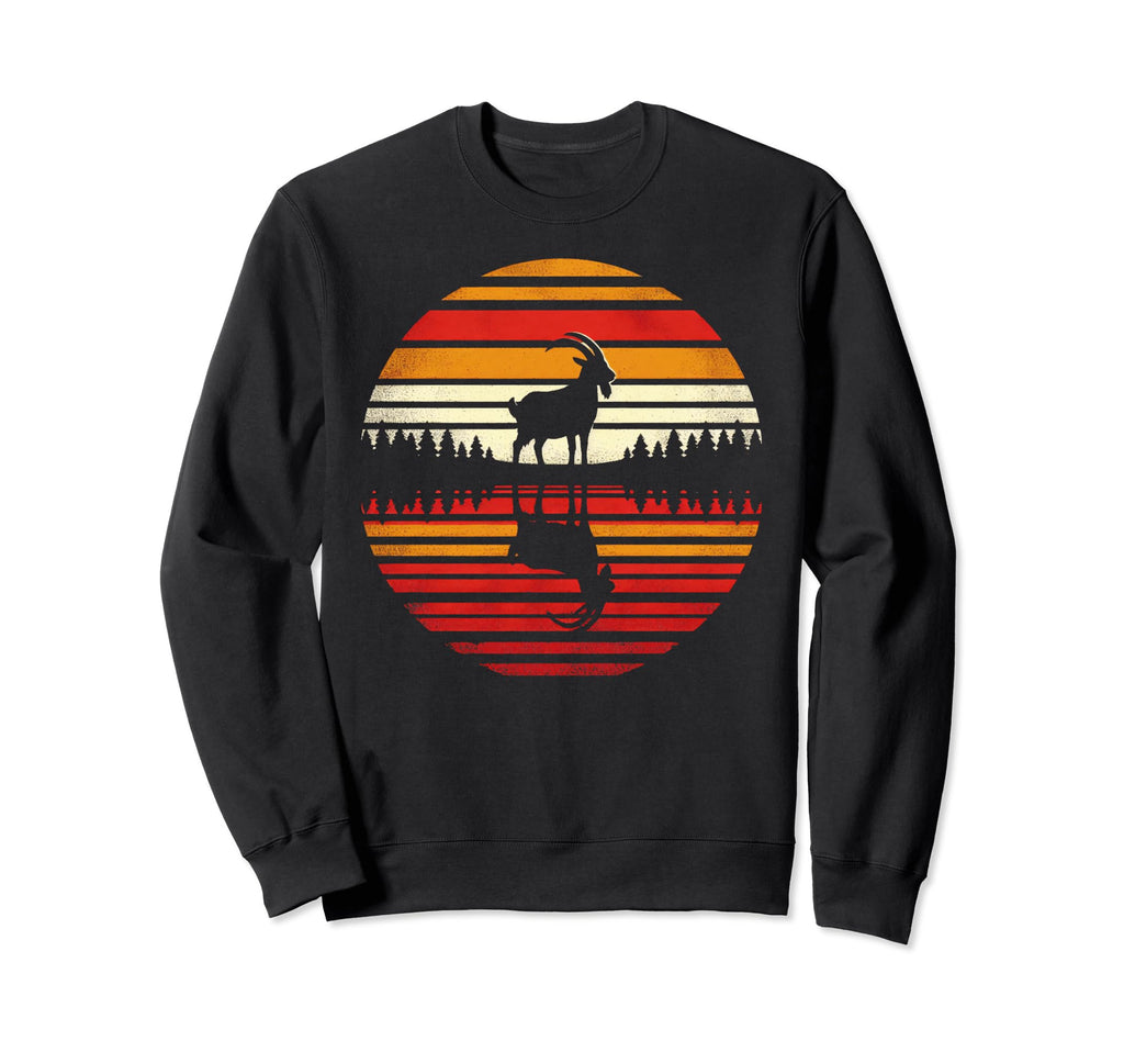 Goat Sunset Safari 70S Sweatshirt - Streetwear Style Unisex - T-Shirt, Sweatshirt, Hoodie