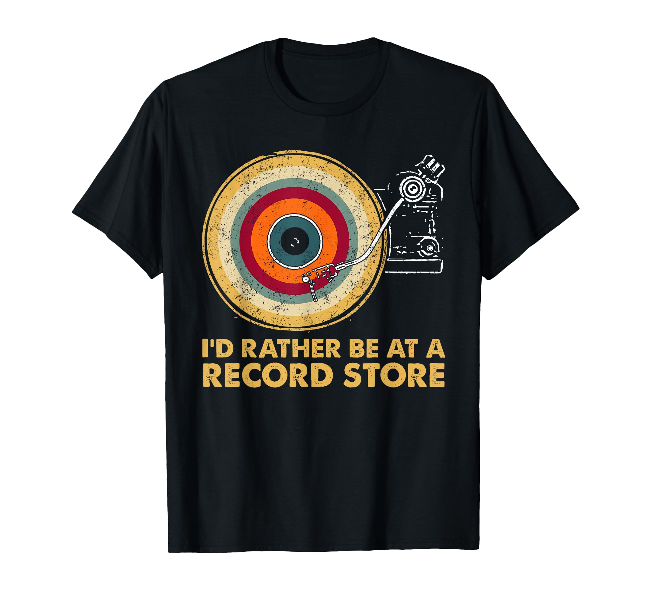 Id Rather Be Record Store Music Vinyl T-Shirt - Custom Art Print Unisex - T-Shirt, Sweatshirt, Hoodie