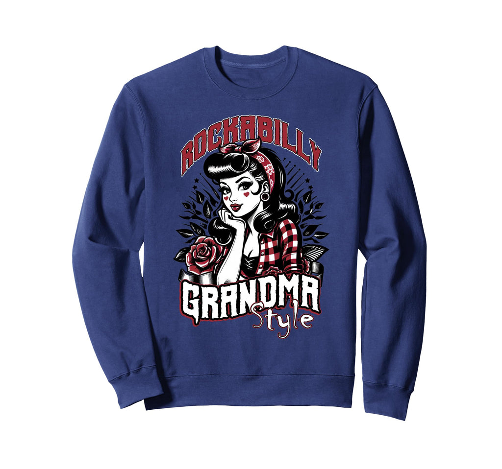 Rockabilly Grandma Gothic Pin Up Sweatshirt - Fun Novelty Design Men Women - T-Shirt, Sweatshirt, Hoodie