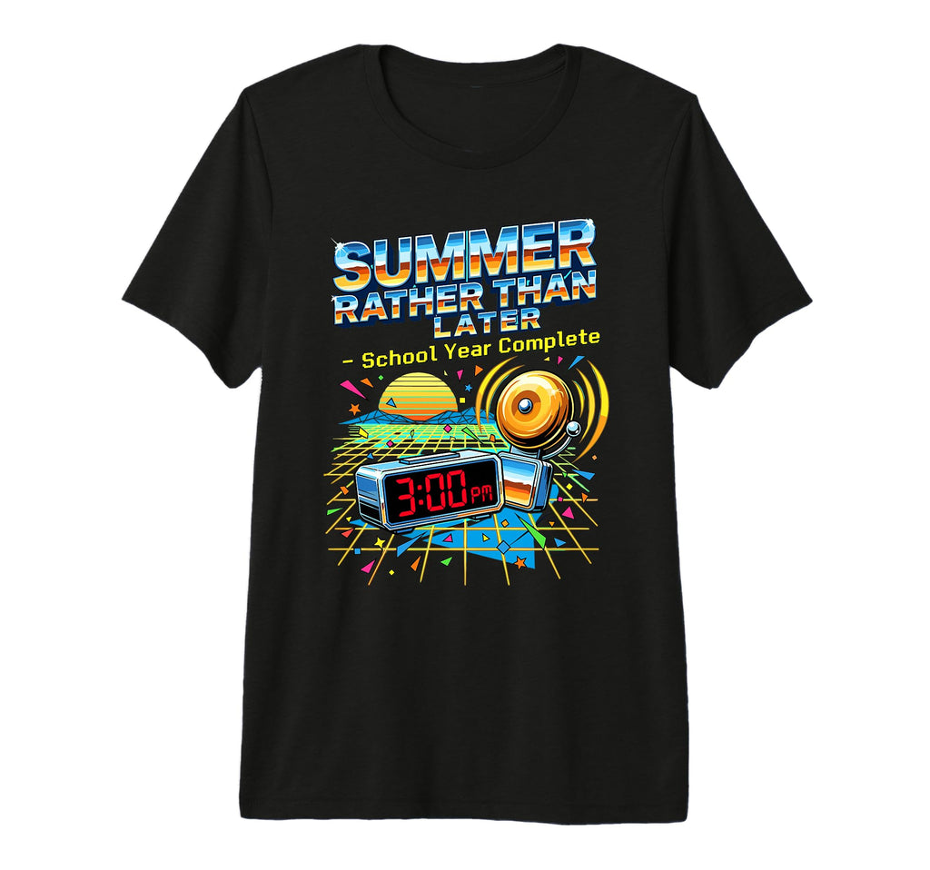 80S School Year Complete 3Pm Clock Bell T-Shirt - Aesthetic Graphic Unisex - T-Shirt, Sweatshirt, Hoodie
