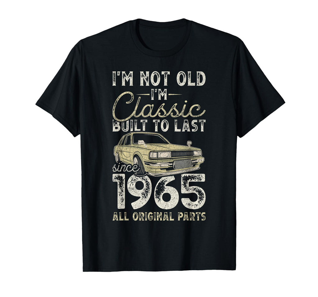 61St Birthday Since 1965 Car 61 Year Old T-Shirt - Novelty Apparel Unisex - T-Shirt, Sweatshirt, Hoodie