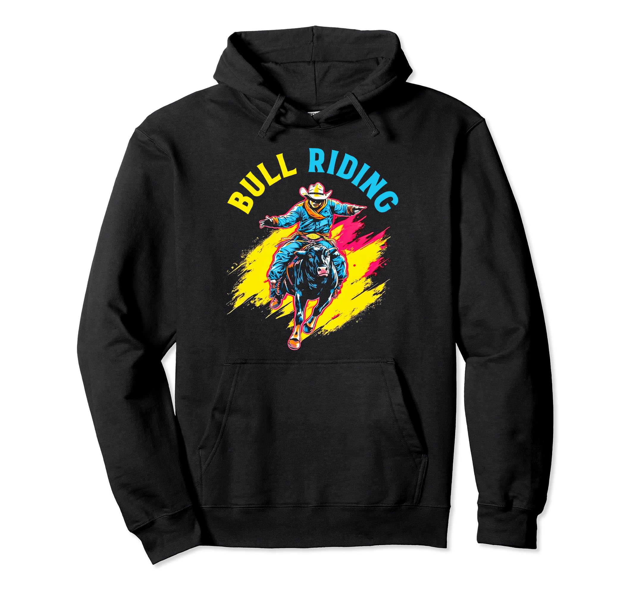 Bull Riding Rodeo Western Country Hoodie - Fun Novelty Design for Adults - T-Shirt, Sweatshirt, Hoodie