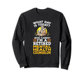 Sloth Coffee Retired Mental Health Sweatshirt - Novelty Apparel Unisex - T-Shirt, Sweatshirt, Hoodie