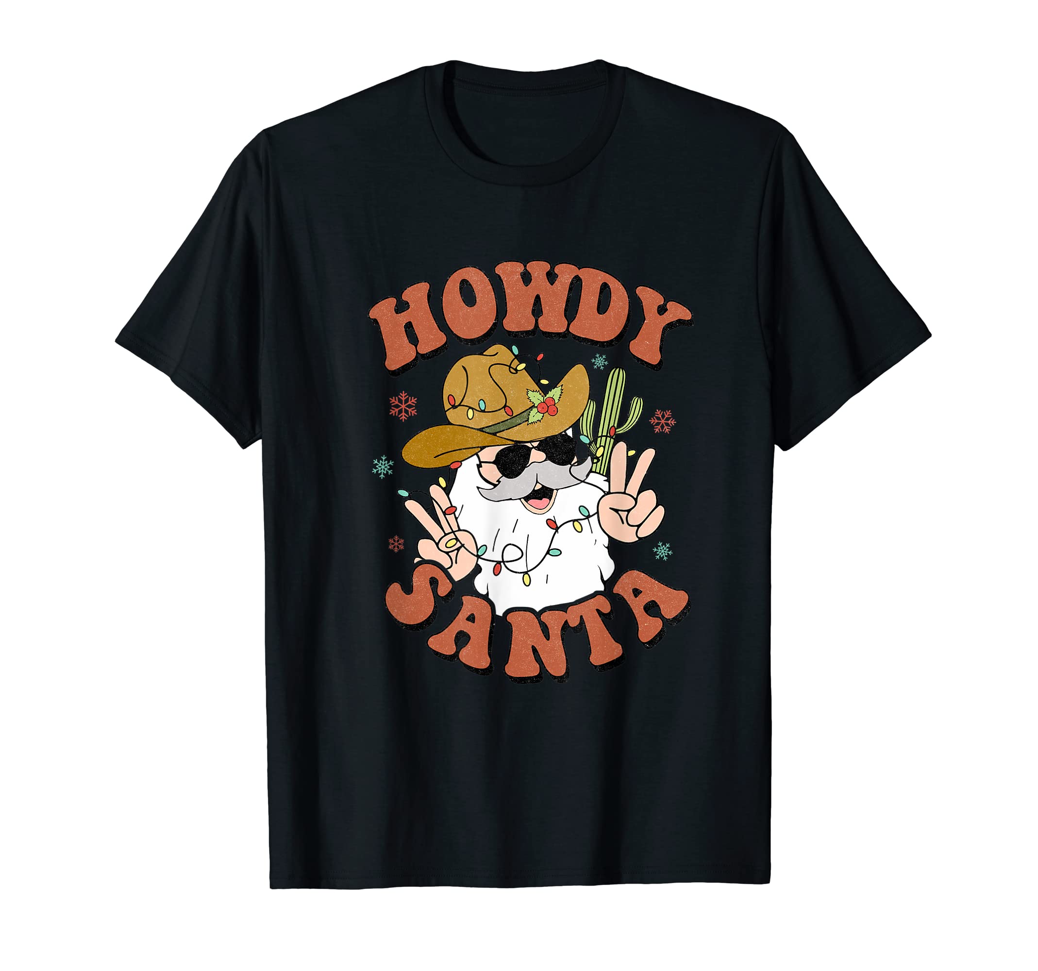 Howdy Santa Cowboy Santa Cowboy Western T-Shirt - Novelty Apparel Men Women - T-Shirt, Sweatshirt, Hoodie