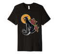 American Traditional Panther Tattoo Rose T-Shirt - Unique Graphic Unisex - T-Shirt, Sweatshirt, Hoodie