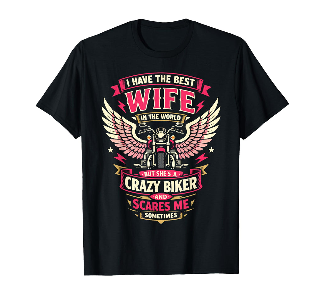 Motorcycle Biker Wife Husband Marriage T-Shirt - Graphic Print Men Women - T-Shirt, Sweatshirt, Hoodie