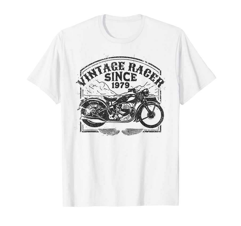 Racer Since 1979 Motorbike T-Shirt - Fun Novelty Design for Adults - T-Shirt, Sweatshirt, Hoodie