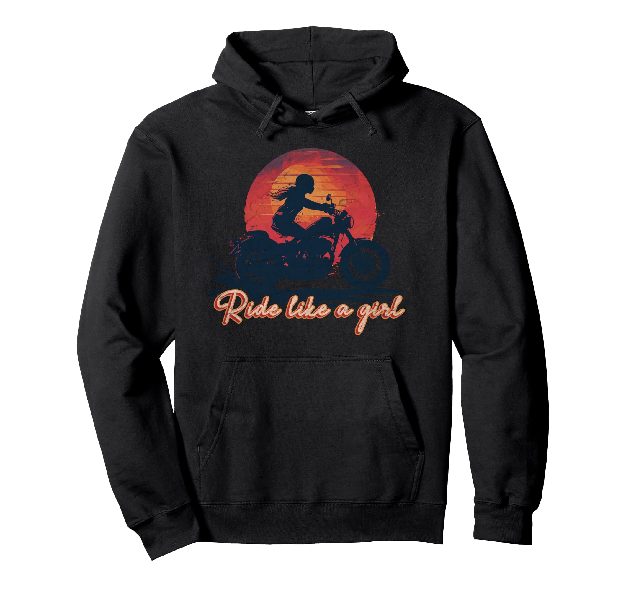 Ride Like Sunset Motorcycle Lover Hoodie - Aesthetic Graphic for Adults - T-Shirt, Sweatshirt, Hoodie