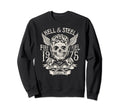 Hell And Steel Skull And Pistons Sweatshirt - Graphic Print Unisex - T-Shirt, Sweatshirt, Hoodie