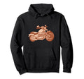 Brown Orange Motorcycle Motorbike Hoodie - Fun Novelty Design Men Women - T-Shirt, Sweatshirt, Hoodie