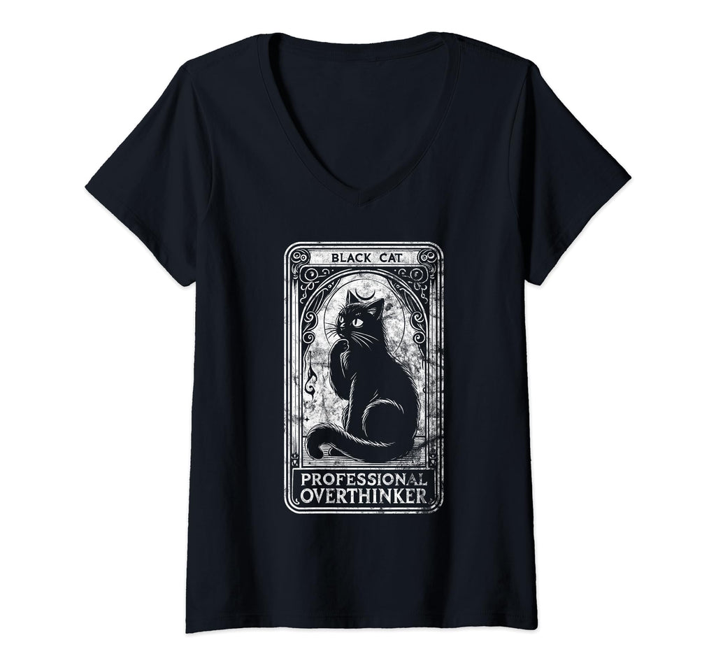 Womens Professional Overthinker Cat T-Shirt - Graphic Print Men Women - T-Shirt, Sweatshirt, Hoodie
