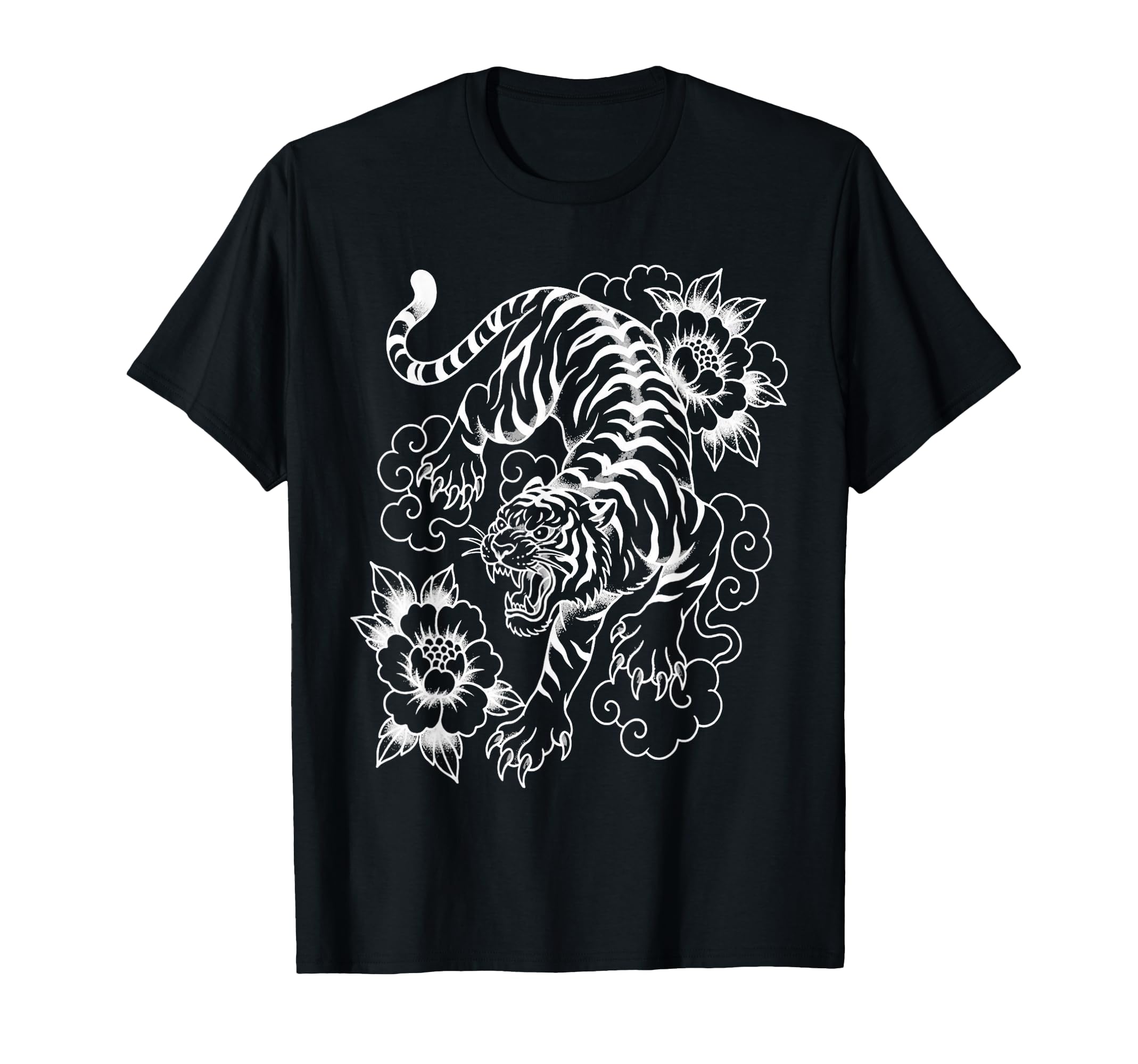 Traditional Tattoo Tiger Old T-Shirt - Fun Novelty Design for Adults - T-Shirt, Sweatshirt, Hoodie