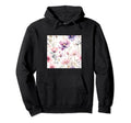 Watercolor Floral Pattern Hoodie - Aesthetic Graphic Unisex - T-Shirt, Sweatshirt, Hoodie