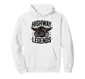 Highway Legends Biker Motorcycle Hoodie - Trendy Graphic for Adults - T-Shirt, Sweatshirt, Hoodie