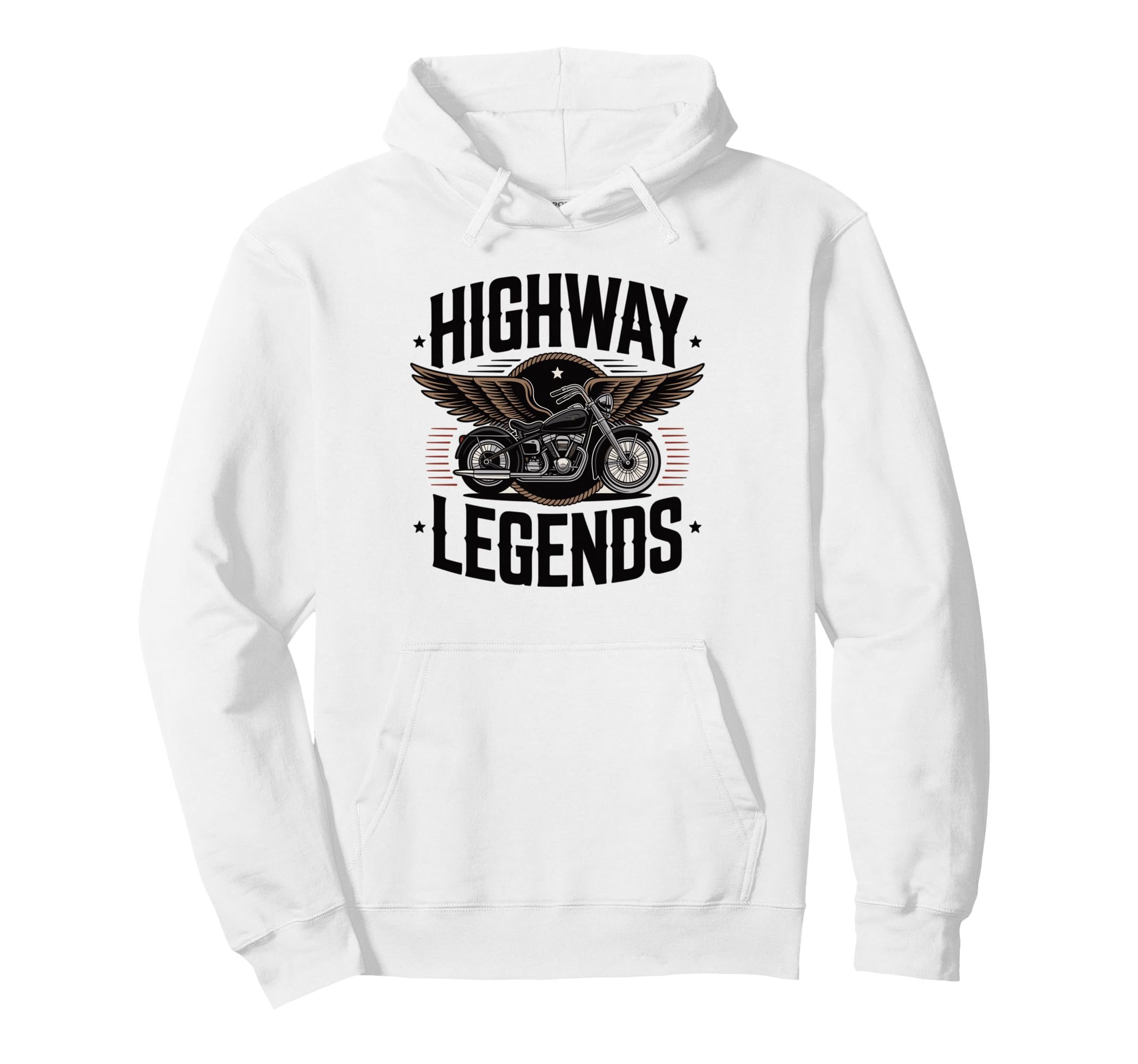 Highway Legends Biker Motorcycle Hoodie - Trendy Graphic for Adults - T-Shirt, Sweatshirt, Hoodie