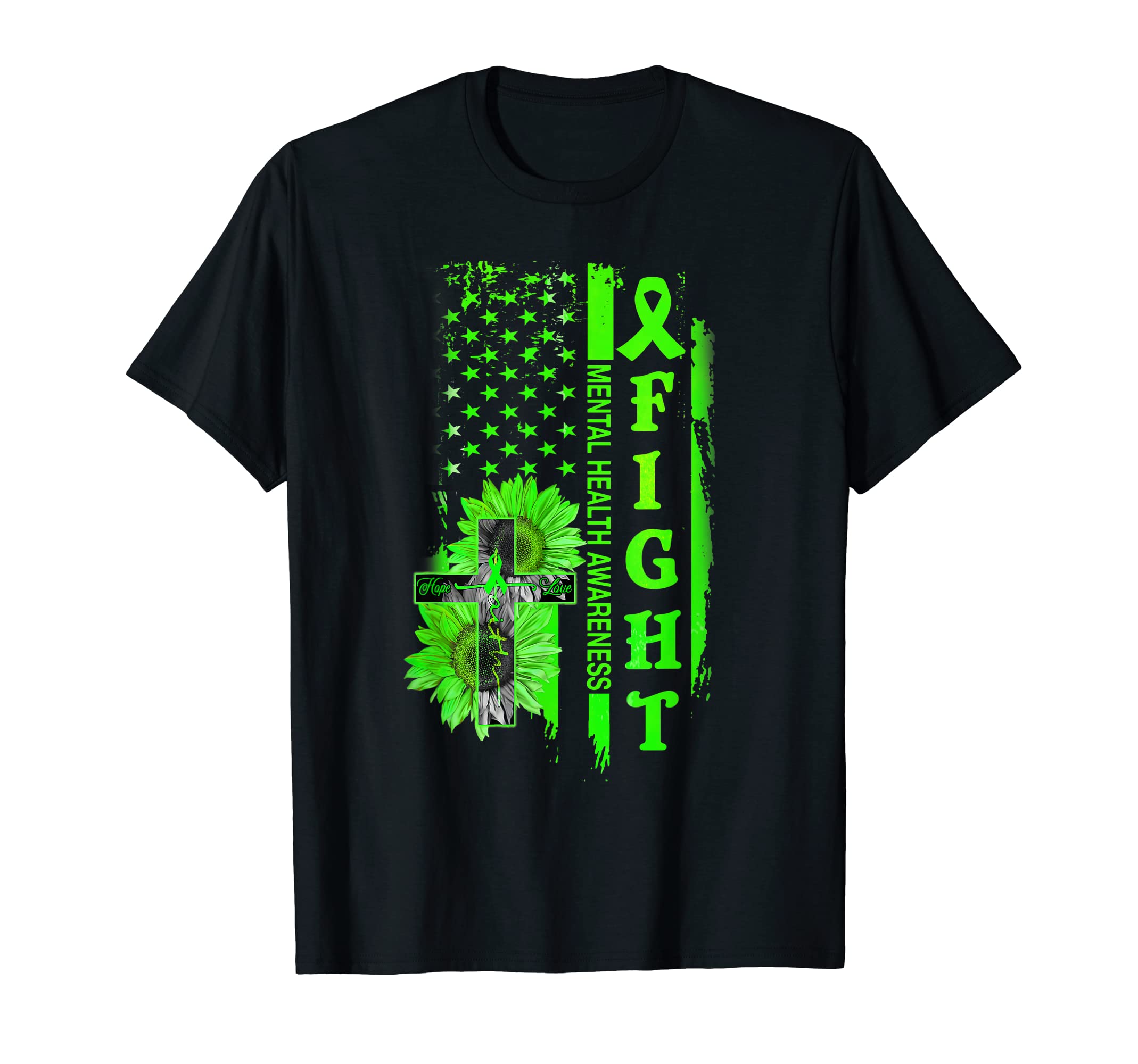 Sunflower Crossing Mental Health T-Shirt - Trendy Graphic for Adults - T-Shirt, Sweatshirt, Hoodie