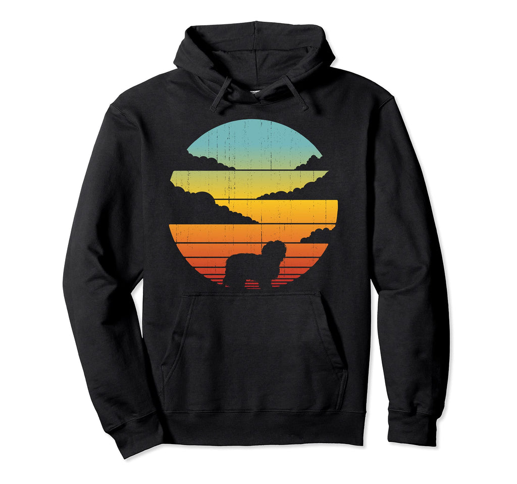 Havanese 60S 70S Sunset Dog Lovers Hoodie - Minimalist Print for Adults - T-Shirt, Sweatshirt, Hoodie