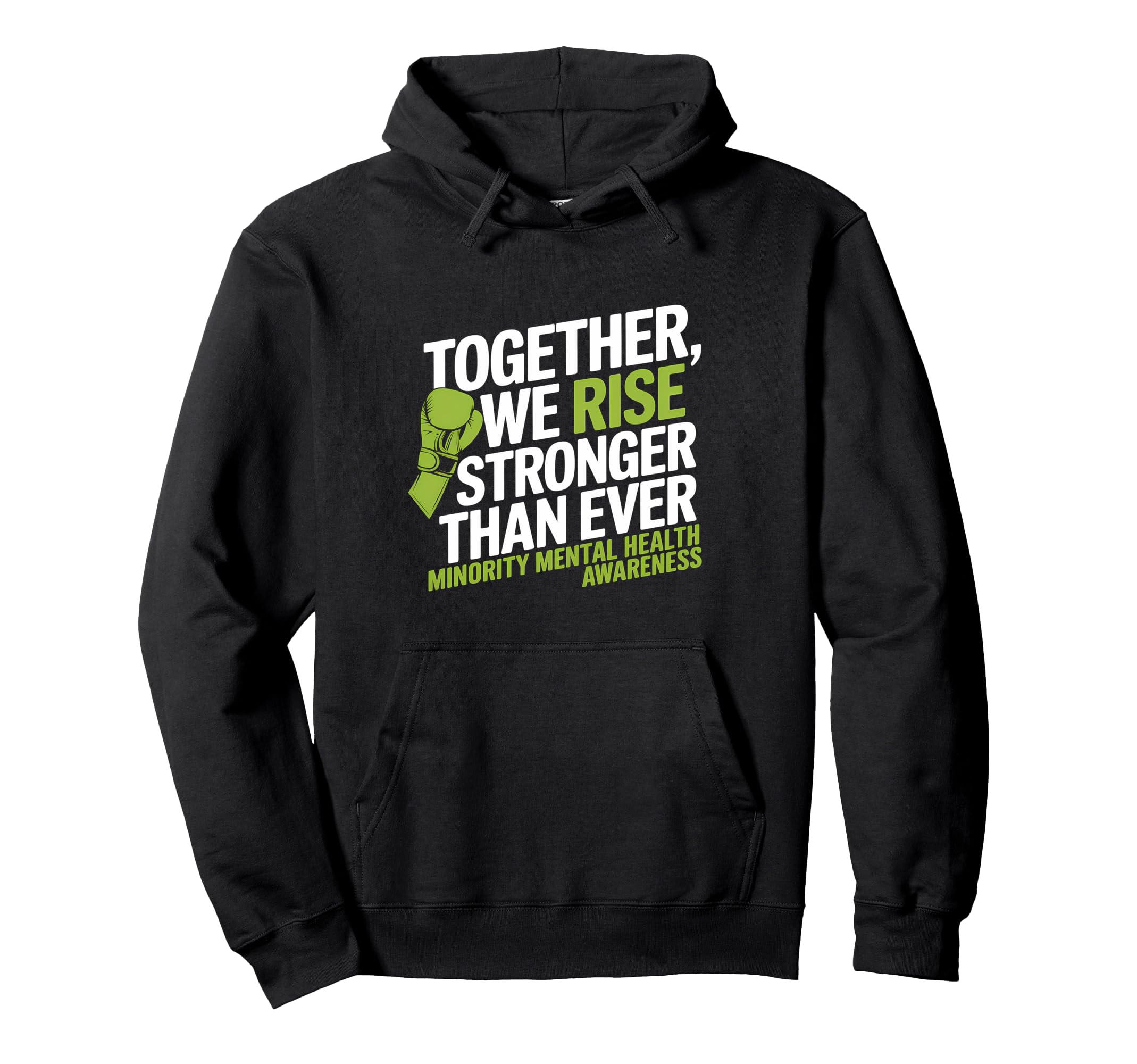 Together We Rise Boxing Glove Mental Hoodie - Fun Novelty Design Unisex - T-Shirt, Sweatshirt, Hoodie