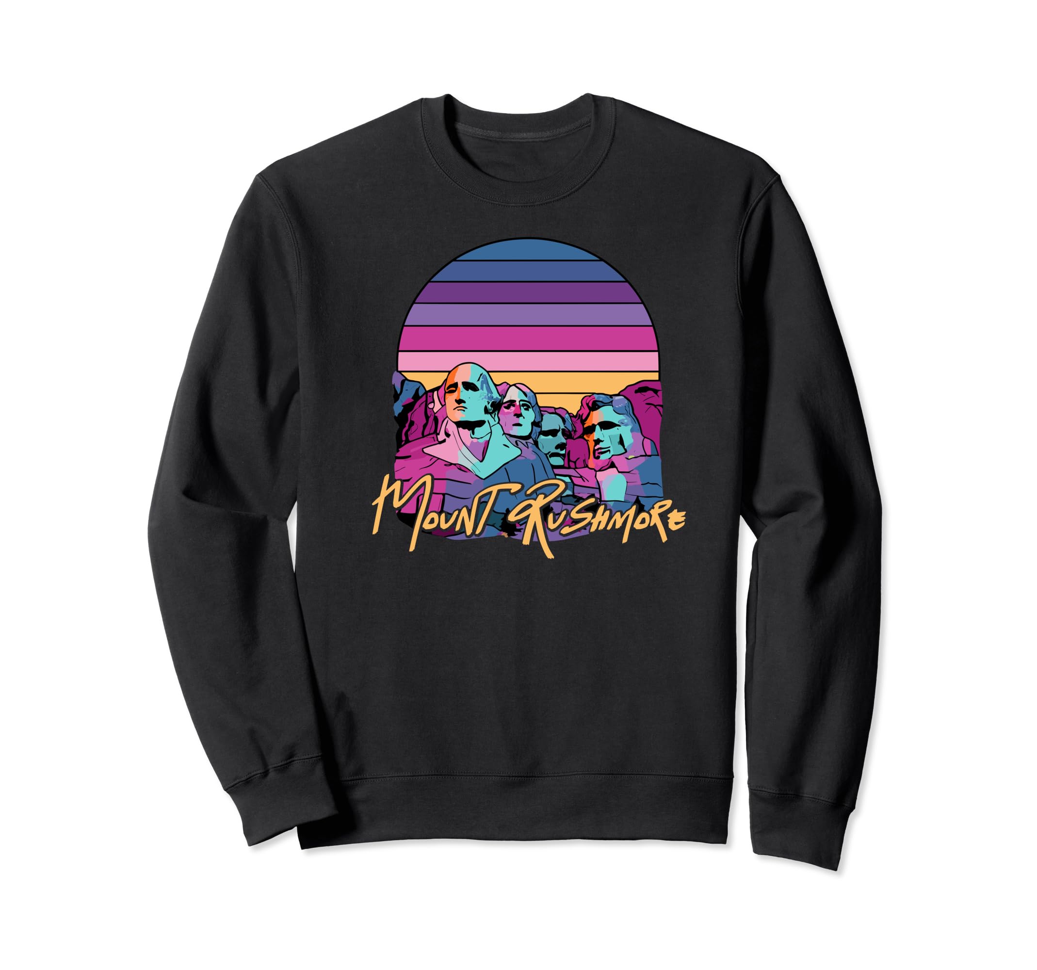 Mount Rushmore Synthwave Retrowave Sweatshirt - Novelty Apparel Men Women - T-Shirt, Sweatshirt, Hoodie