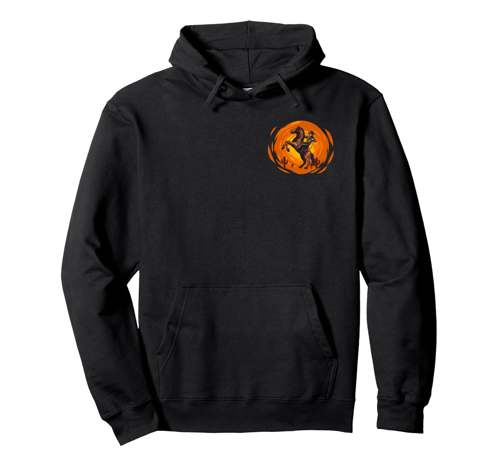 Rodeo Cowboy Horse Western Sunset Rider Hoodie - Fun Novelty Design Unisex - T-Shirt, Sweatshirt, Hoodie
