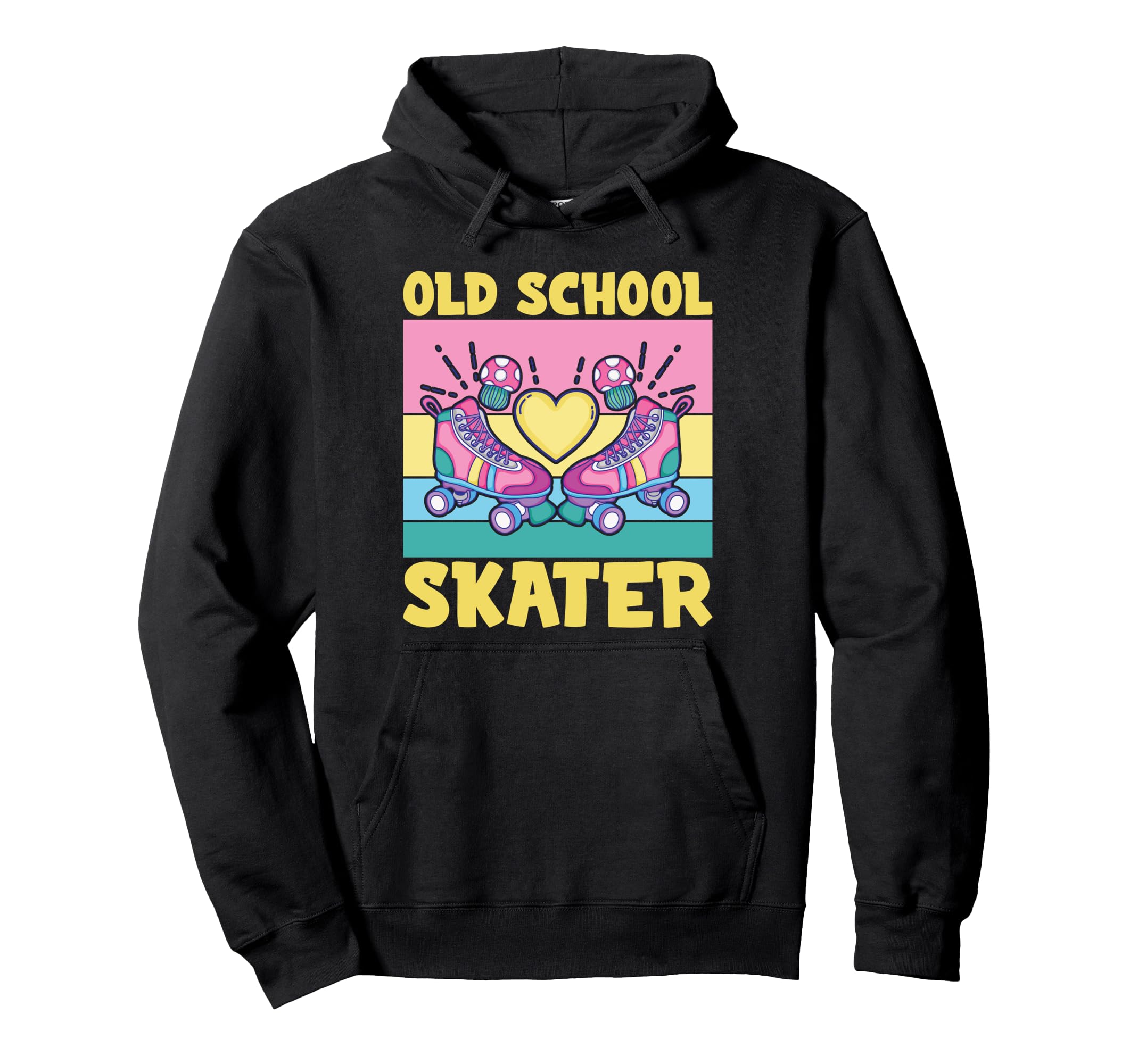Oldschool Skater Roller Derby Pastel Hoodie - Aesthetic Graphic Men Women - T-Shirt, Sweatshirt, Hoodie