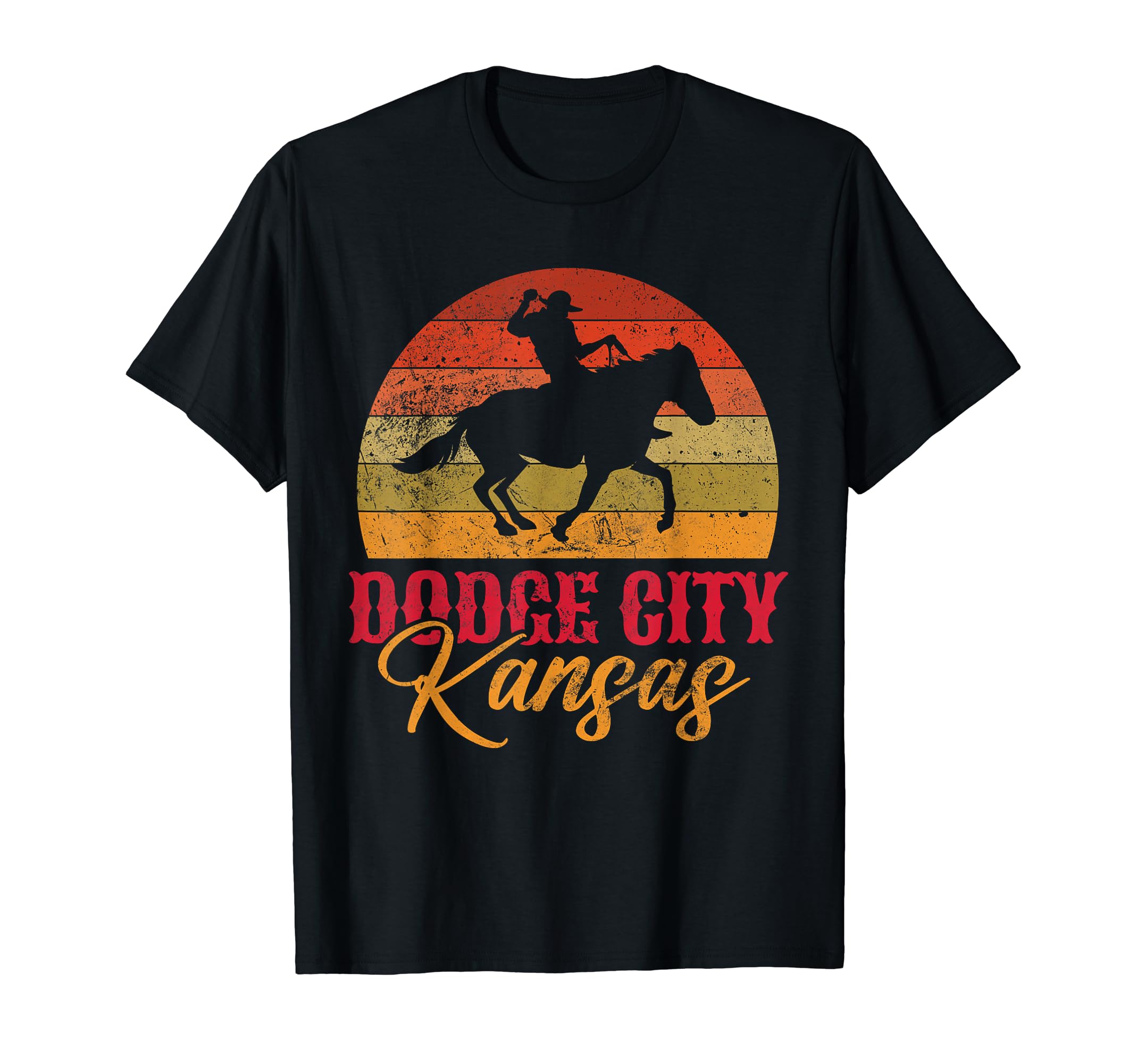 Dodge City Kansas Cowboy Rodeo T-Shirt - Casual Everyday Wear Unisex - T-Shirt, Sweatshirt, Hoodie
