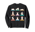 Funny Rabbits Yoga Poses Meditation Sweatshirt - Novelty Apparel Unisex - T-Shirt, Sweatshirt, Hoodie
