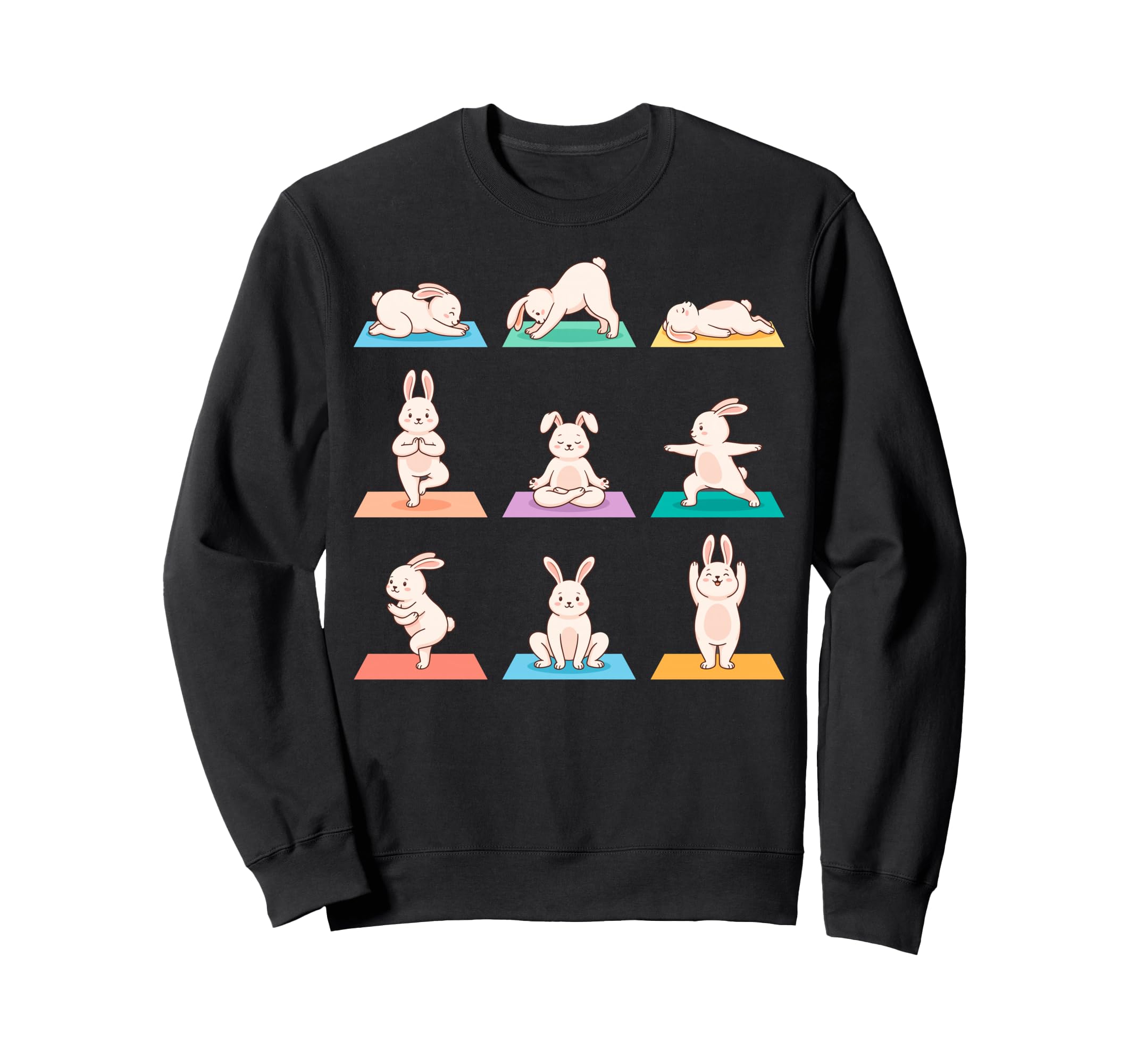 Funny Rabbits Yoga Poses Meditation Sweatshirt - Novelty Apparel Unisex - T-Shirt, Sweatshirt, Hoodie