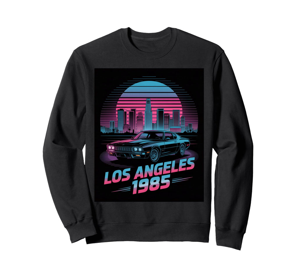 Synthwave Muscle Car Los Angeles Sweatshirt - Streetwear Style Men Women - T-Shirt, Sweatshirt, Hoodie