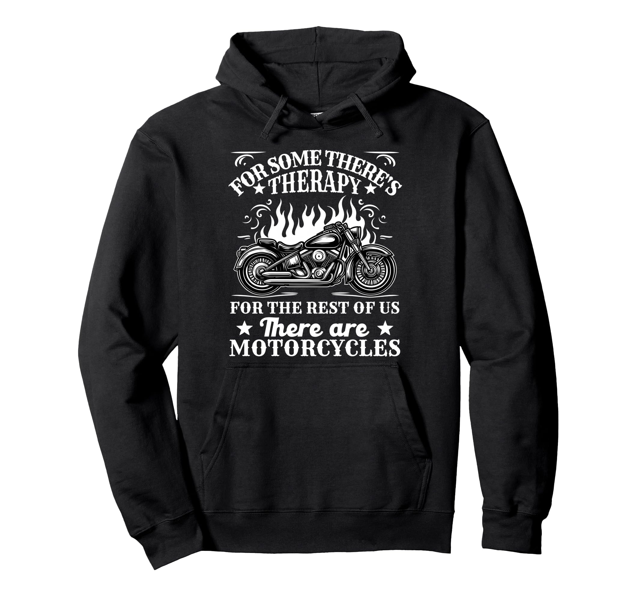 Some Theres Therapy Motorcycle Rider Hoodie - Custom Art Print Men Women - T-Shirt, Sweatshirt, Hoodie
